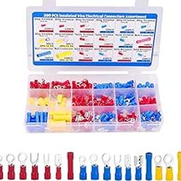 TecoKart® 300Pcs Wire Jointer Connector Assortment Set | Thimble Connector, Cable Lugs and Connectors | Rings, Forks, Spade, Butt Splices for Automotive, Marine, Boat, Truck Wiring Projects-17