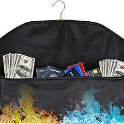 TACDEFNEX Hanger Diversion Safe – Fireproof Hidden Storage with 3 Pockets, Durable Nylon Closet Safe for Cash, Jewelry, Travel Essentials, or Home Use-image-15