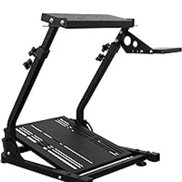 Tilt Adjustable Steering Racing Ergonomic Steel Wheel Floor Stand for Logitech G29 Gaming Wheel- Supporting G920 G27 G25 Thrustmaster T500RS, T300RS, TX Ferrari F458 Fanatec PS4 Xbox PC(Black)-21