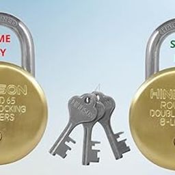 Hindson Aligarh Locks with Same Key – Common Key Padlock Set, 2 Steel Double Locking 8 Lever Locks with Single Key for Door, Gate, Shutter – Brass Silver Gold Finish-picture-17
