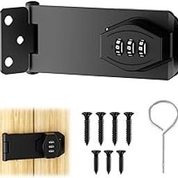 Door Latch, Lock for Cupboard, Sliding Door Locks, 3-Digit Password Door Lock Door Lock Hardware with Reflective Strip Mark Suitable for Garden Wooden Drawer Cupboard-picture-12