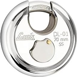 Link 70mm Disc Lock Padlock – Hardened Shackle, Stainless Steel Body, 3 Hi-Tech Silver Keys, Ultra-Secure for Doors, Gates & Lockers-16