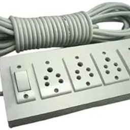 4-Socket Power Strip Extension Board Wooden 4 Plug 1 Button Extension Board (White)-40