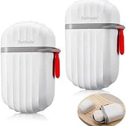 Solitude 2 PCS Portable Travel Soap Holder Dish for Home, Outdoor Hiking, and Camping, Compact and Durable Plastic Travel Soap Box Case Ideal for Travel Accessories (White)-image-1