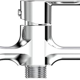 RN Brass 2 in 1 Bib Cock Advance Tap with Wall Flange Compatible for Kitchen Sink, Bathroom, Toilet Hose, Washing Machine - Wall Mount (Chrome)_RNAMA24G53-14