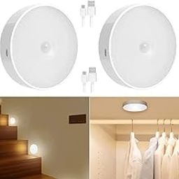 Giizmo | Motion Sensor Light for Home (Pack of 1) with USB Charging Wireless | Self Adhesive LED Body Induction Lamp | Sensor Light for Wardrobe Sensor Night Light for Cupboard Stairs (White)-image-49
