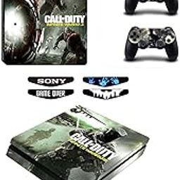 Khushi Decor Call of Duty Theme 3M Skin Decal Sticker for PS4 Slim PlayStation 4 Led + 2 Controller for Video Game-23