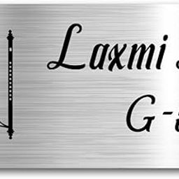 SIGNOOGLE Personalised Name Plate For Home Entrance Outdoor || Stainless Steel Name Plates for House Door Flat Office Wall Decor (12 x 4 inch) (Lord Ganesha)-picture-15