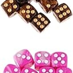 ATORSE Toy 20 Pcs Two Colored Assorted 6 Sided 16mm (D6) Resin Role Play Game Dice Set-Toys & Hobbies-Games-Role Playing Games-Dungeons & Dragons-Accessories & Dice-picture-3