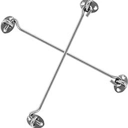 Anneome 2pcs Solid Hook and Eye Latch for Barn Doors and Easy to Install Versatile Security for Indoor and Outdoor Use-image-30