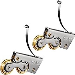 MYADDICTION 2 Pieces Sliding Screen Door Tandem Roller Sturdy Easily Install Replacement Double Concave Wheel-23