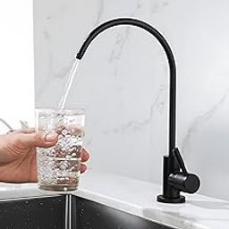 24x7 eMall Ro Purifier Faucet tap for Under Sink Purifiers Compatible with All, Rotatable Kitchen Sink Faucet Tap with Black Finish for RO Drinking Water Filter Black - 27 x 12 cm-0