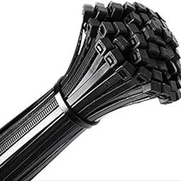 Shivroh Star Teeth Grip Nylon Self Locking Zip Cable Ties, Black 300mm 12" inch, Pack of 100) Multi-Purpose Heavy Duty Cord Management Ties, Plastic Ties for Home, Office, Garden, Workshop.-image-11