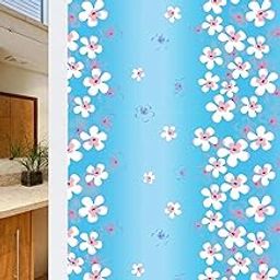 Indian Royals White & Pink Flower Design PVC Vinyl Self Adhesive Window Film (1000CM x 45CM)-image-52