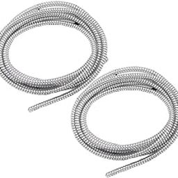 Spiral Cable Protector - Metallic Finish Silicone Cable Management Solution with Cable Organizer, Wire Cover, and Cord Wrap - Keep Your Cables Tangle-Free and Protected (2 Silver)-image-25