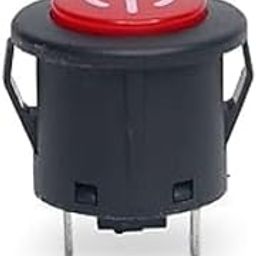 Electronic Spices AD2212 Round 12v DC 10A 250VAC Push Button On Off Switch for Electric Kids Car E-Bike Toys (Pack of 2, Multicolour)-5