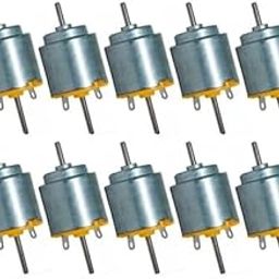 SP Electron Dual Shaft DC Motor Mini Electric Motor Carbon Brush High Speed Torque Electric Toy Cars Engine Motor Kit, for DIY Fan Toys Cars Models (Pack of 10)-7
