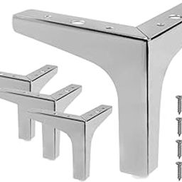 AAKASH DECOR 6 Inches T-Shape Sofa Leg - Silver Metal Durable Heavy Sofa Paya for Home | Rustproof & Sturdy Furniture, Table Leg 15 Cm | Set of 4-image-45
