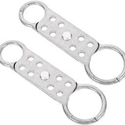 FELTECHELECTR 2pcs Aluminum Hasp Lock 8 Holes Padlock Hasp for Doors Double-end Safety Locks-image-59