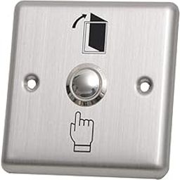 Metal Door Exit Push Button Switch Plate, Anti-Rust, Access Control System for Home Office-image-14