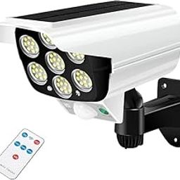 YP SELLS 77 LED Solar Motion Sensor Security Light, IP65 Waterproof, 3 Lighting Modes, Outdoor Spotlight with Remote Control, White-image-14