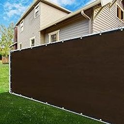 ShadeMart 5' x 200' Fence Privacy Screen Brown Heavy Duty 170 GSM Fencing Mesh Shade Net with Grommets & Zip Ties, 90% Blockage Fence Screen for Balcony Yard Outdoor Garden Pool (We Customize Size)-image-37