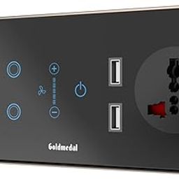 Goldmedal 6Module I-Touch Wifi Panel|6 Switch,Fan Regulator,6A Socket And Twin Usb|Home Automation|No Gateway Required|Works With Iworld App,Amazon Alexa,Google Assistant & Rf Remote,160-240 Volts-picture-10
