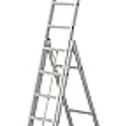 Venus 12 ft Foldable Triple Aluminum Ladder | Extends to 21 ft | Self-Supporting with Pulley Rope System | Heavy Duty, Rustproof | Perfect for Industrial & Outdoor Use-image-9