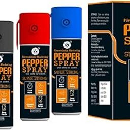 Pepper Spray Self Defence for Women Safety Red+Blue+Yellow+Black PK 4 Each 55ml (220ML)-13