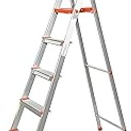 Casa Copenhagen, Designed in Denmark, 5-Step Foldable Aluminium Ladder Laser Cut with Super Advance Sure-Hinge Technology,7 Years Warranty - Deep Orange-image-49