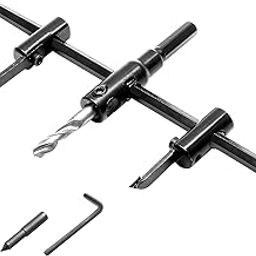 UPTODATETOOLS Adjustable Hole Saw Circle Hole Cutter Drill Bit, Heavy Duty Wood Drywall Drill Bit Round Cutting for Woodworking, 30-200mm-image-60