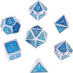 ATORSE Toy 7PCS/Set Multi-Sided Dice Family D&D Game Colors Polyhedral Dice Light Blue-Toys & Hobbies-Games-Board & Traditional Games-Contemporary Manufacture-picture-3