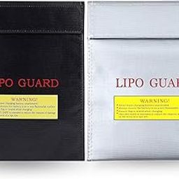 ZITUZY Pack of 2 Lipo Battery Fireproof Charging Bag, Fireproof Waterproof Safe Bag, Fireproof Battery Bag, Small, Fire Protection Safety Bag, for Charging, Storage, Transport and Travel-24