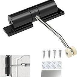 Automatic Door Closer, Adjustable Hydraulic Door Spring Closer for Interior Door, Door Closer for Home & Office, Safety Door Stopper for Room, Gate Spring (Black)-11