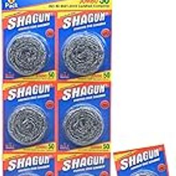 SHAGUN Jumbo 50 Stainless Steel Scrubber – 30g Each, Pack of 6 | Heavy Duty Utensil & Kitchen Cleaner-image-31