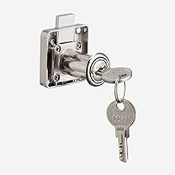 Dorset Multipurpose Lock| Suitable Panel Thickness : 22 mm Drawer | Lock for Drawers and Cabinets | 2 Keys Nickel Finish | MP460NI-image-2