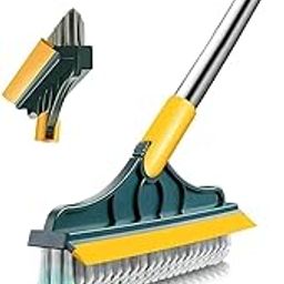 Stellan Wiper Bathroom Cleaning Brush with Wiper, Tiles Cleaning Brush, Floor Scrub, Bathroom Brush with Long Handle 120 Rotating Brush Home, Kitchen & Bathroom Cleaning Accessories - Multicolor-image-9