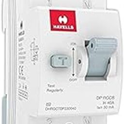 Havells 30mA 40A Double Pole RCCB Circuit Breaker, AC Type, PVC Base, White, DHRACMDF030040-image-84