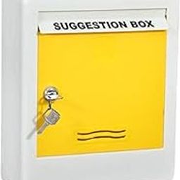 Aura Plast All in 1 Multipurpose Letter Box/Suggestion Box/Complaint Box/Donation Box with Lock Table Top or Wall Mounted- Yellow Color-image-24