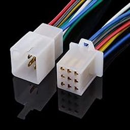KOKYLEZN 1 Kit 9 Pin Way Electrical Wire Connector Set auto connectors with Cable/Total Length 21CM-image-69