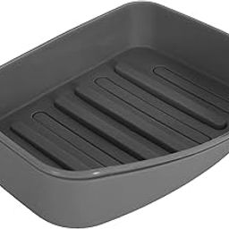 Kuber Industries Saop Holder for Kitchen Sink|Portable Plastic Double Desk Self Draining Soap Holder|Soap Holder for Kitchen Bathroom,Wash Basin (Gray)-image-52