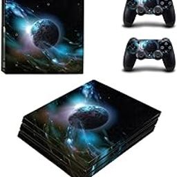 KHUSHI DECOR Blue Plant Pro 3m Skin Sticker Cover for Ps4 Pro Console and 2 Controllers-14
