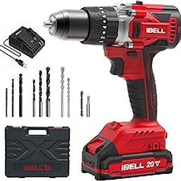 iBELL BD20-80 2Ah (BMC) One Power Series 20V Cordless Impact Drill Brushless | Max 80Nm Torque | 1750 RPM Speed | 13mm Heavy-Duty Metal Keyless Chuck | 20+3 Clutch Settings | LED Light-5