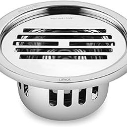 LIPKA Golden Classic Jali Round Floor Drain with Cockroach Trap | 4 x 4 Inch Bathroom Floor Trap | 304-Grade Stainless Steel | Glossy Finish Drain Cover for Bathroom/Kitchen – Rust-Proof & Durable-image-65