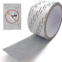 Mosquito Net Patch Repair Tape, Window Screen Repair Tap, Strong Adhesive & Waterproof Window Mosquito net Covering Mesh Tape for Door Tears Holes Screen Patch Repair (200Cm X 5CM) (1, Grey)-image-15