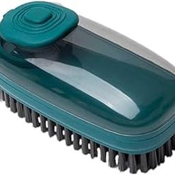 OLWICK® 2-in 1 Kitchen Dish/Pot Pan/Sink Dishes/Clothes Washing Cleaning Brush Scrubber with Soap Dispenser (Green)-picture-11