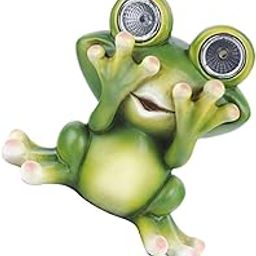 JOINPAYA Cartoon Frog Solar Light Ornament for Garden Decor Resin Craft Night Lamp Cute Animal Statue for Outdoor Decoration Solar Powered Light-image-44