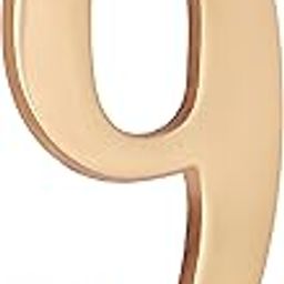 Adonai Hardware 6" Broad Brass Numeral "9" - Polish Lacquered-image-22