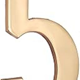 Adonai Hardware 6" Broad Brass Numeral "5" - Polish Lacquered-picture-21
