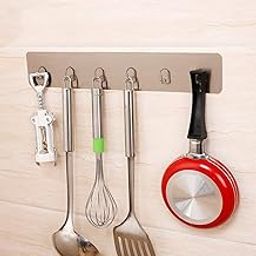 Anadi Multi-Functional Self Adhesive No Drilling Wall Hook Strip Bathroom Strong Sticky Towel Hook Rail Kitchen Hook Hanger-image-37